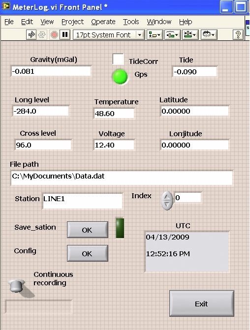 Meterlog panel