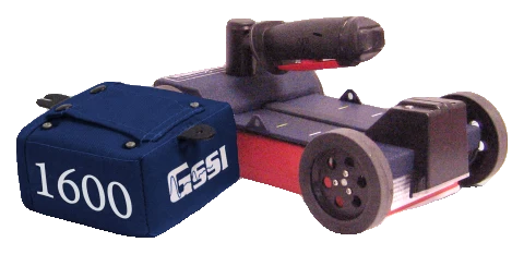 GSSI 1600 MHz antenna w/Handcart